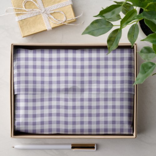 Cute Indigo Gingham Pattern Tissue Paper