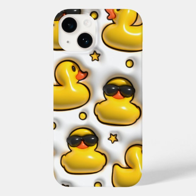 Cute Inflate bubble rubber duck  tumbler Case-Mate iPhone Case (Back)