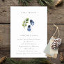 Cute Ink Blue Shoes Foliage Boy Baby Shower Invite