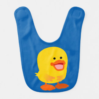 Cute Innocent Cartoon Duckling Baby Bib