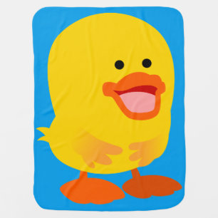 Cute Innocent Cartoon Duckling Baby Blanket