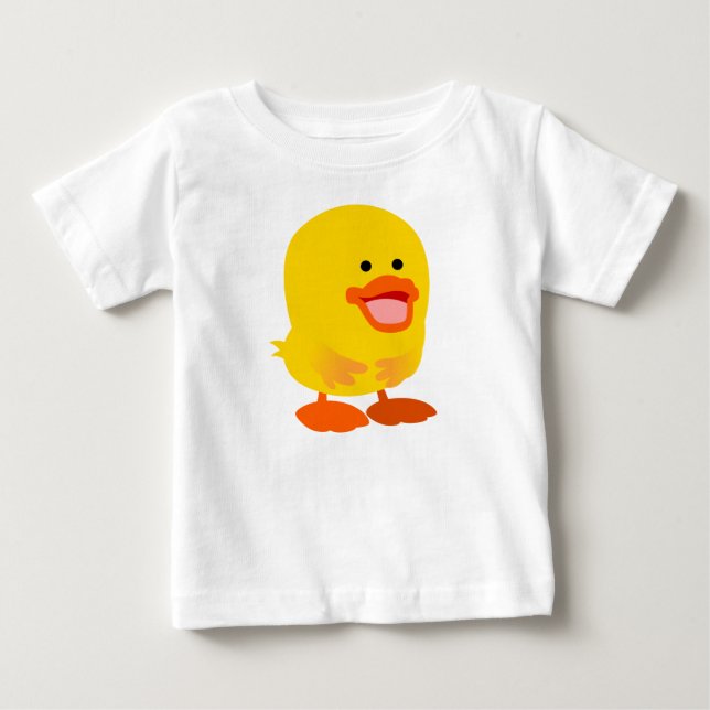 Cute Innocent Cartoon Duckling Baby T-Shirt (Front)