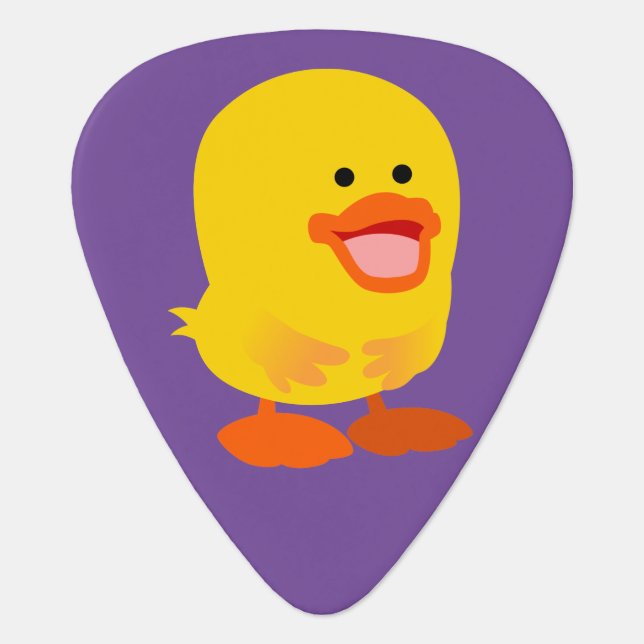 Cute Innocent Cartoon Duckling Guitar Pick (Front)