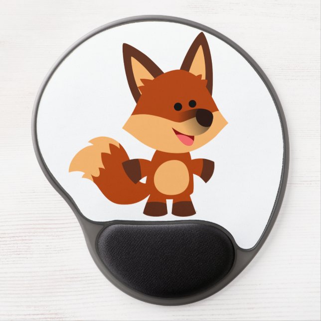 Cute Innocent Cartoon Fox Gel Mousepad (Front)