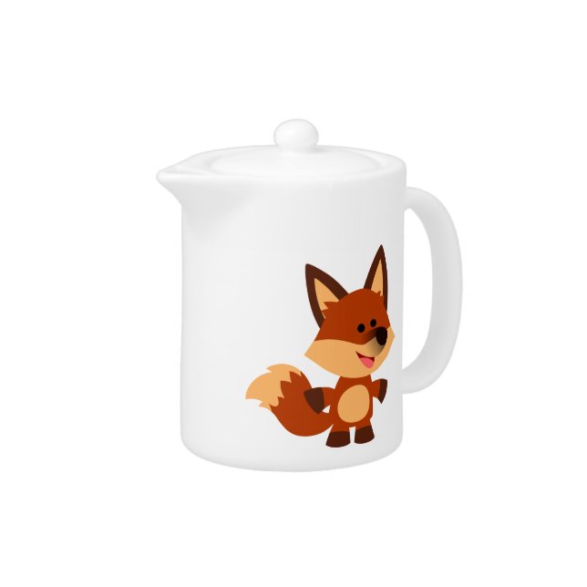 Cute Innocent Cartoon Fox Teapot (Right)