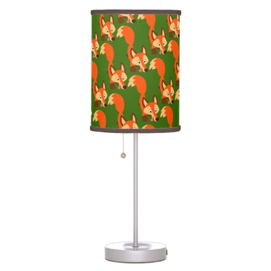 Cute Inquisitive Cartoon Fox Table Lamp (Right)