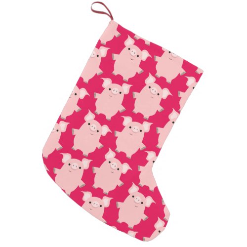 Cute Inquisitive Cartoon Pigs Christmas Stocking