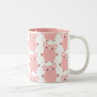 Cute Inquisitive Cartoon Pigs Mug