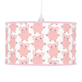 Cute Inquisitive Cartoon Pigs Pendant Lamp