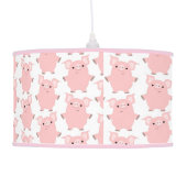 Cute Inquisitive Cartoon Pigs Pendant Lamp (Back)