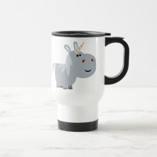 Cute Inscrutable Cartoon Unicorn Commuter Mug