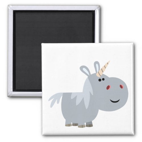 Cute Inscrutable Cartoon Unicorn Magnet