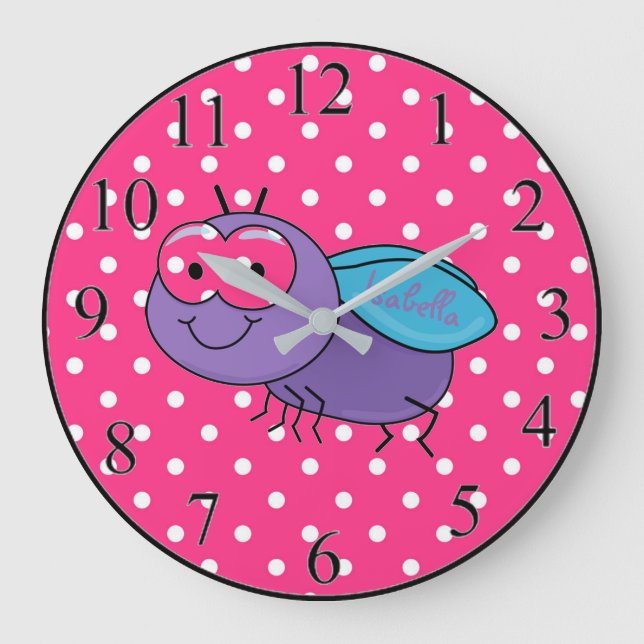 Cute Insect Large Clock (Front)