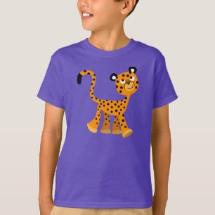 Cute Insouciant Cartoon Cheetah Children T-Shirt