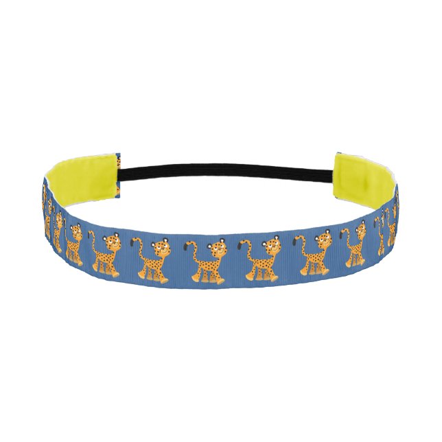 Cute Insouciant Cartoon Cheetah Headband (Front)