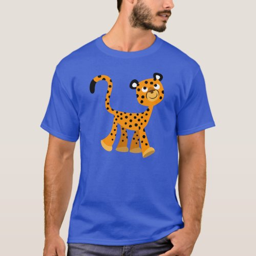 Cute Insouciant Cartoon Cheetah T_Shirt