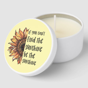 Cute inspiration word art sunshine mini candle favors