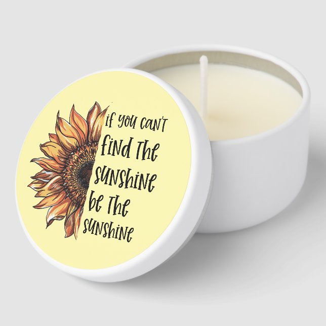 Cute inspiration word art sunshine mini candle favors (Corner)