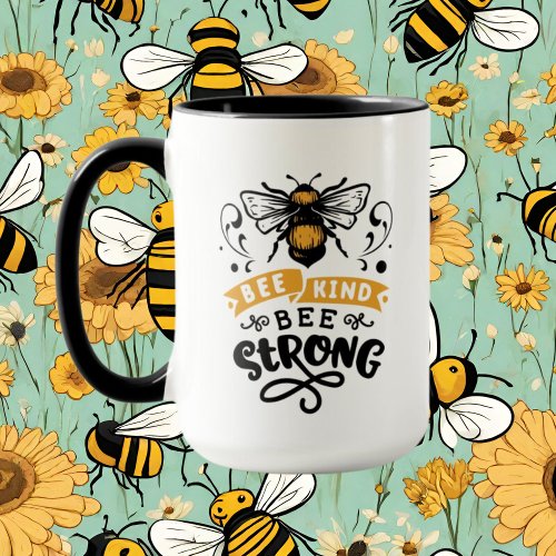 cute inspirational bee lovers word art  mug