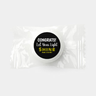 Cute Inspirational Bible Verse Graduation Black Life Saver® Mints