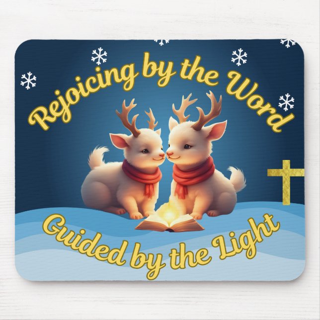 Cute Inspirational Deer Mousepad (Front)