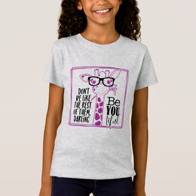 Cute Inspirational Giraffe T-Shirt (Front)