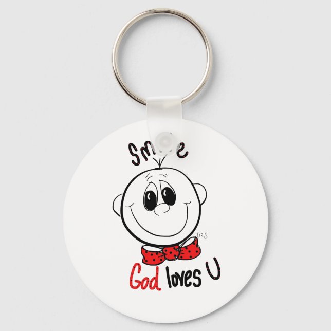 Cute inspirational pin keychain (Front)