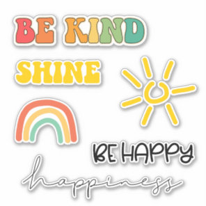 Cute inspirational set of 6 sticker