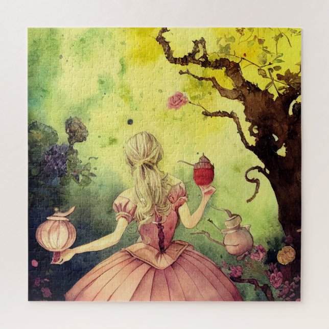 Cute Inspired By Alice In Wonderland Jigsaw Puzzle (Vertical)