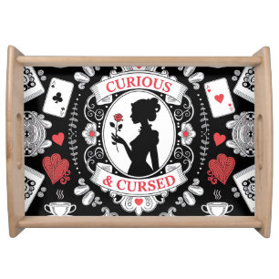Cute Inspired By Dark Alice In Wonderland Serving Tray