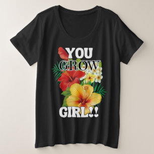 Cute & Inspiring Flower Plus Size T-Shirt