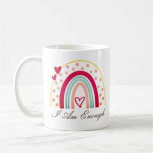 Cute Inspiring I Am Enough Affirmation Coffee Mug