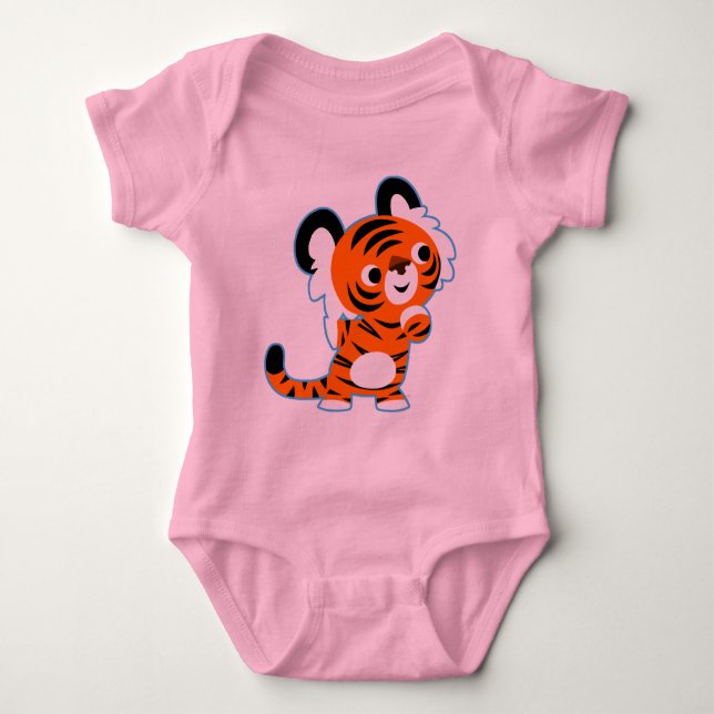 Cute Interested Cartoon Tiger Baby Clothing Baby Bodysuit (Front)
