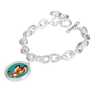 Cute Interested Cartoon Tiger Charm Bracelet