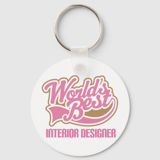 Cute Interior Designer Keychain (Front)