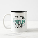 Cute Introvert Grandson Birthday Gag Two-Tone Coffee Mug<br><div class="desc">Cute and funny introvert coffee mug to make someone smile. Perfect for your morning coffee or your hot chocolate at night</div>