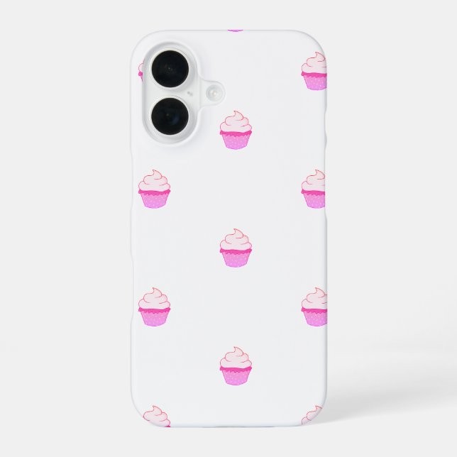Cute iphone case with pink cupcake  (Back)