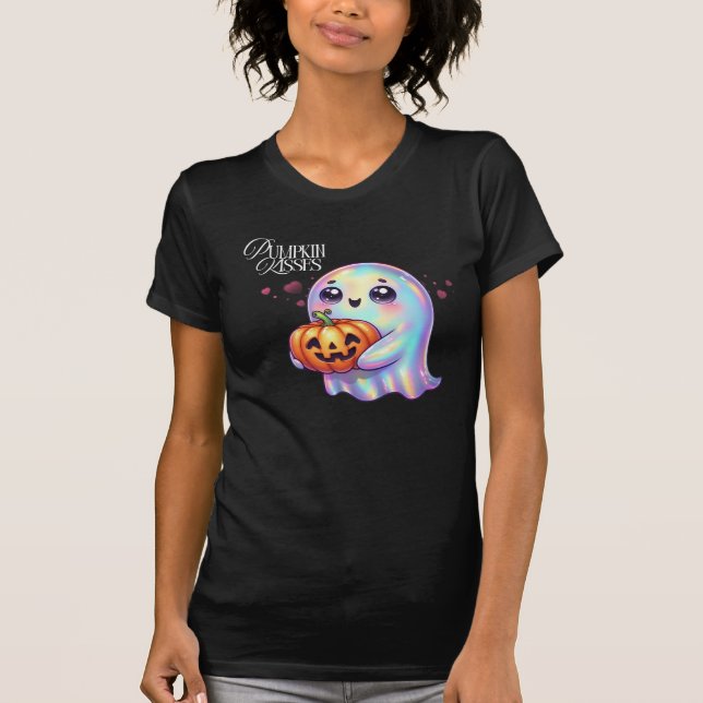 Cute Iridescent Ghost Halloween T-Shirt (Front)