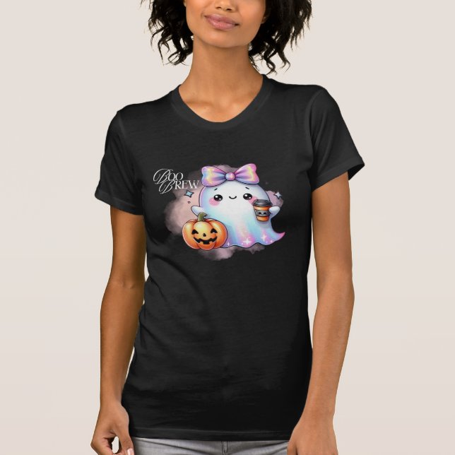 Cute Iridescent Ghost Halloween T-Shirt (Front)