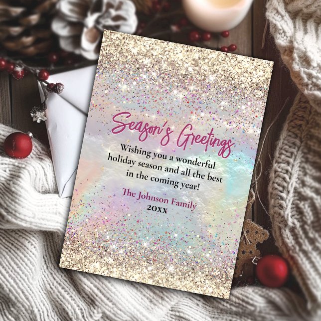 Cute iridescent gold glitter Christmas new year (Creator Uploaded)