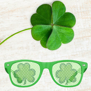 Cute Irish Clover St.Patrick's Day Retro Sunglasses