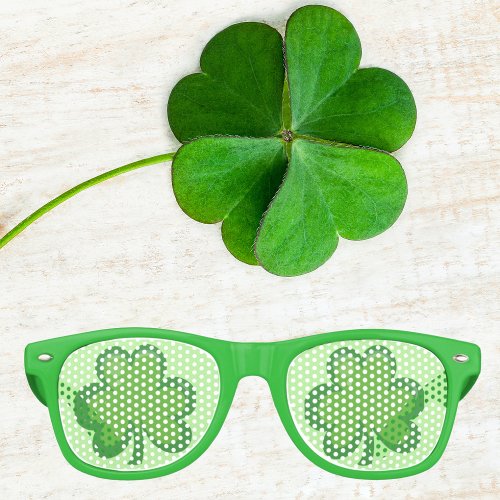 Cute Irish Clover StPatricks Day Retro Sunglasses