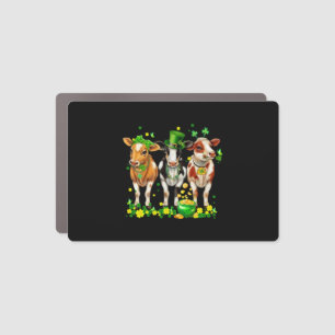 Cute Irish Cow Leprechaun Shamrock St Patricks Day Car Magnet