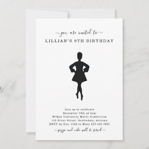 Cute Irish Dancing Birthday Invitation