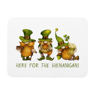 Cute Irish Gnomes Custom Happy St Patrick's Day Magnet