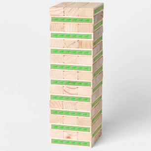 Cute Irish Green and Gold Unicorn Custom Topple Tower