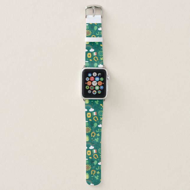 Cute Irish Icon Pattern Apple Watch Band (Front)