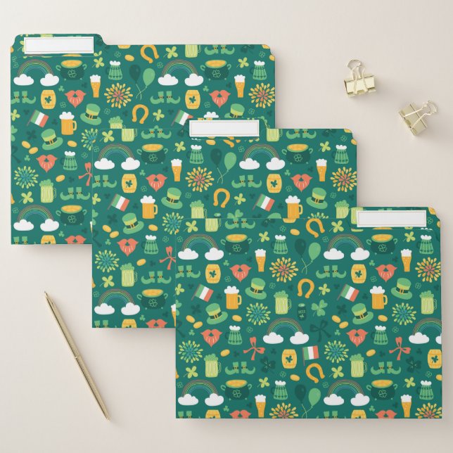 Cute Irish Icon Pattern File Folder (Set)