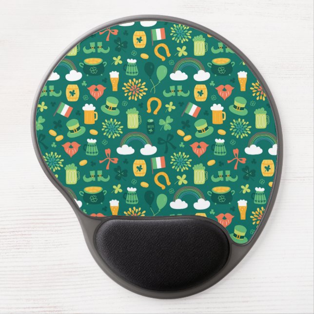 Cute Irish Icon Pattern Gel Mouse Pad (Front)