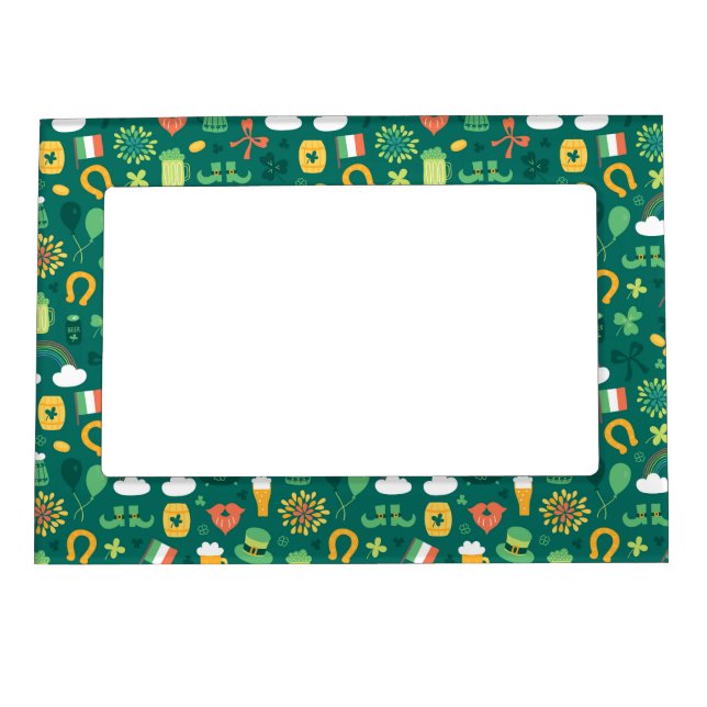 Cute Irish Icon Pattern Magnetic Frame (Front)